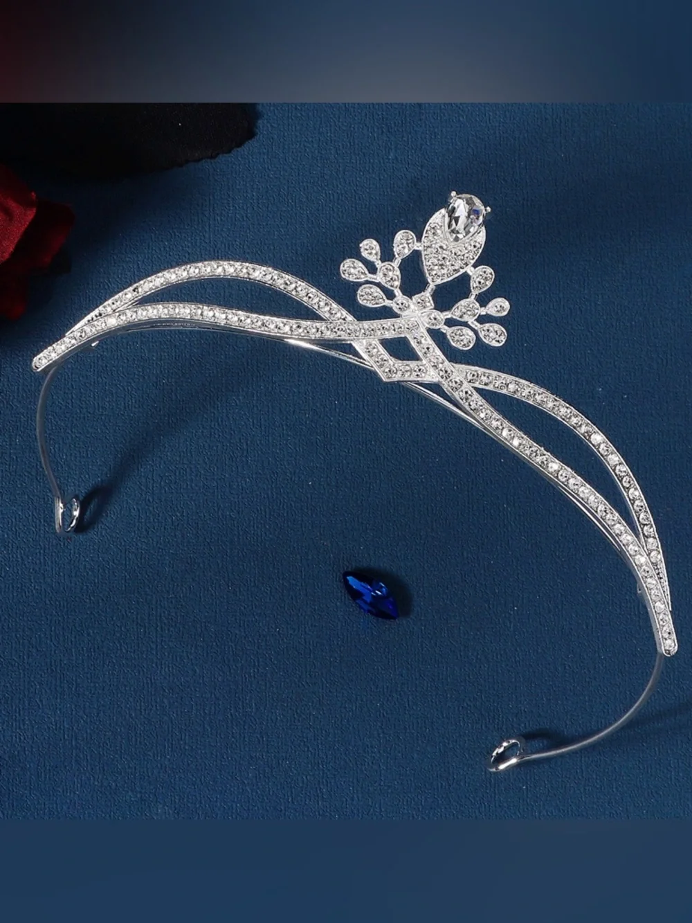 Silver Crystal Bridal Hair Tiara - Elegant Silver Rhinestone Headband